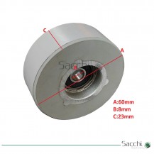 Rueda cadena de arrastre D60*d8*23mm / Rueda prensor