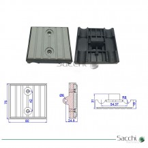 Taco / Zapata / Pastilla / 80*75*18mm Almohadilla de cadena transportadora