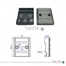 Taco / Zapata / Pastilla / 80*74*23.5mm Almohadilla de cadena transportadora