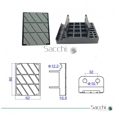 Taco cadena de arrastre 80*62mm