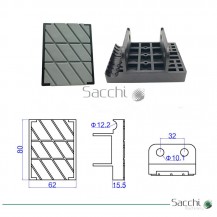 Taco / Zapata / Pastilla / 80*62*15.5mm Almohadilla de cadena transportadora
