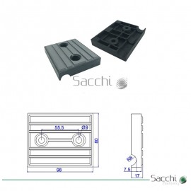 Taco Cadena Arrastre 98x80mm