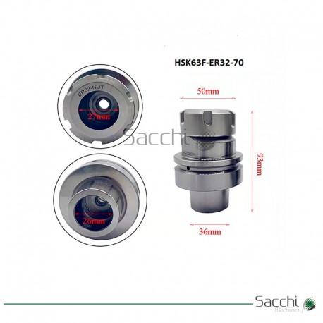 Cono Portaherramientas HSK63F-ER32-70