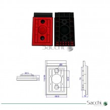Taco / Zapata / Pastilla / 115*68mm Almohadilla de cadena transportadora