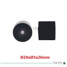 25 Uds de Rodillo de Arrastre para Cinta Transportadora 28x3x26mm.