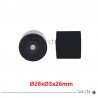 25 Uds de Rodillo de Arrastre para Cinta Transportadora 28x3x26mm.