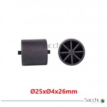 25 Uds de Rodillo de Arrastre para Cinta Transportadora 25x4x26mm.