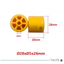 25 Uds de Rodillo de Arrastre para Cinta Transportadora 28x5x26mm.