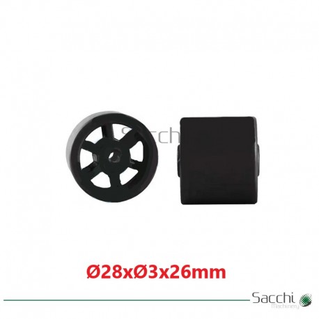 25 Uds de Rodillo de Arrastre para Cinta Transportadora 28x3x26mm.