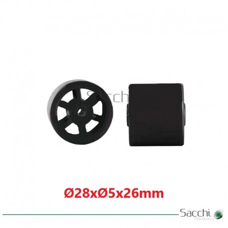 25 Uds de Rodillo de Arrastre para Cinta Transportadora 28x5x26mm.