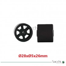 25 Uds de Rodillo de Arrastre para Cinta Transportadora 28x5x26mm.