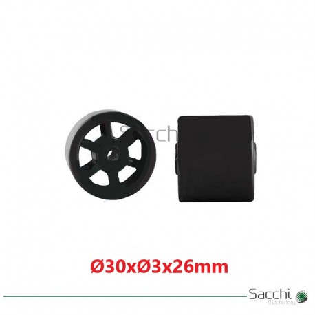 25 Uds de Rodillo de Arrastre para Cinta Transportadora 30x3x26mm.