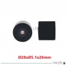 25 Uds de Rodillo de Arrastre para Cinta Transportadora 28x5.1x26mm.