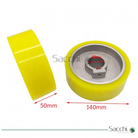 Rodillo / Rueda de arrastre de PU Ø140xØ30x50mm.