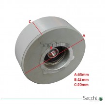Rueda cadena de arrastre D65*d12*20mm / Rueda prensor