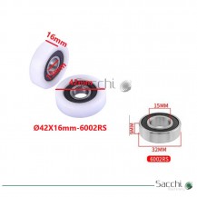 Rueda de carro para Escuadradora 42x15x16mm